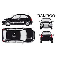 Adhesifs & Stickers Auto Set complet Adhesifs -BAMBOO- Blanc - Taille M - PROMO ADN - Car Deco