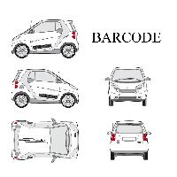 Adhesifs & Stickers Auto Set complet Adhesifs -BARCODE- Noir - Taille M - PROMO ADN - Car Deco