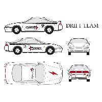 Adhesifs & Stickers Auto Set complet Adhesifs - DRIFT - Full Color - Taille M - Car Deco