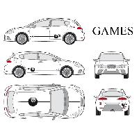 Adhesifs & Stickers Auto Set complet Adhesifs -GAMES- Taille M - Car Deco