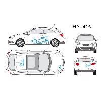 Adhesifs & Stickers Auto Set complet Adhesifs -HYDRA- Bleu - Taille M - Car Deco