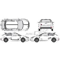 Adhesifs & Stickers Auto Set complet Adhesifs -RACING XRC- Noir - Taille S - Car Deco