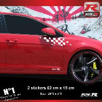 Adhesifs & Stickers Auto Sticker 00FIB Blanc Motorsport - Run-R