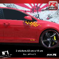 Adhesifs & Stickers Auto Sticker 00FIJ Jaune Motorsport - Run-R