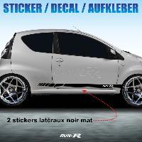 Adhesifs & Stickers Auto Sticker 296 RACING STRIPE Citroen C1 noir mat - Run-R