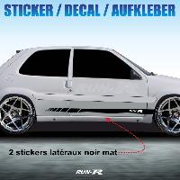 Adhesifs & Stickers Auto Sticker 297 RACING STRIPE Citroen Saxo noir mat - Run-R