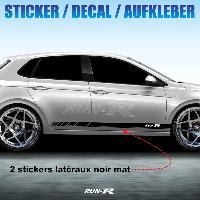 Adhesifs & Stickers Auto Sticker 993 RACING STRIPE compatible avec VW POLO noir mat - Run-R