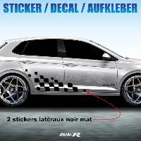 Adhesifs & Stickers Auto Sticker 998 TUNING FLAG compatible avec VW UP et POLO noir mat - Run-R