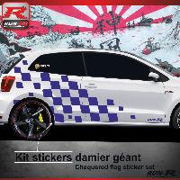 Adhesifs & Stickers Auto Sticker bas de caisse 004M RALLYE compatible avec VW POLO 6R - Marine - Run-R