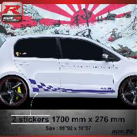 Adhesifs & Stickers Auto Sticker bas de caisse 006M GTR compatible avec VW UP - Marine - Run-R