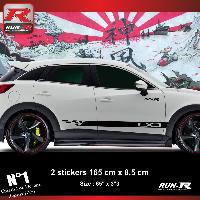 Adhesifs & Stickers Auto Sticker bas de caisse 00EHN compatible avec Mazda CX3 - Noir - Run-R