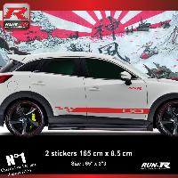 Adhesifs & Stickers Auto Sticker bas de caisse 00EHR MAZDA CX3 - Rouge - Run-R