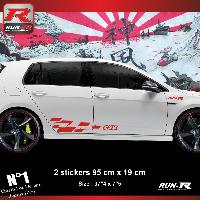 Adhesifs & Stickers Auto Sticker bas de caisse 00FER Rouge compatible avec GOLF 7 - Run-R