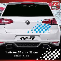 Adhesifs & Stickers Auto Sticker compatible avec coffre VOLKSWAGEN GOLF aufkleber - Bleu - Run-R