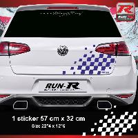 Adhesifs & Stickers Auto Sticker compatible avec coffre VOLKSWAGEN GOLF aufkleber - Marine - Run-R