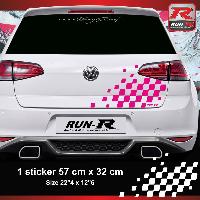 Adhesifs & Stickers Auto Sticker compatible avec coffre VOLKSWAGEN GOLF aufkleber - Rose - Run-R