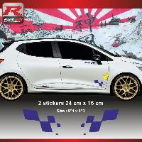 Adhesifs & Stickers Auto Sticker damier compatible avec Clio Megane Twingo Marine - Run-R