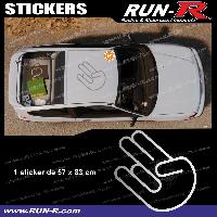 Adhesifs & Stickers Auto Sticker de toit JDM 83 cm argent Japan Domestic Market compatible avec Honda Nissan Toyota Subaru Mazda - Run-R