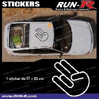 Adhesifs & Stickers Auto Sticker de toit JDM 83 cm blanc Japan Domestic Market compatible avec Honda Nissan Toyota Subaru Mazda - Run-R