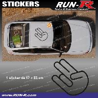 Adhesifs & Stickers Auto Sticker de toit JDM 83 cm noir mat Japan Domestic Market compatible avec Honda Nissan Toyota Subaru Mazda - Run-R