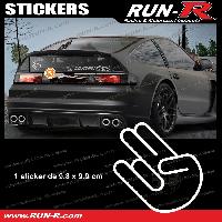 Adhesifs & Stickers Auto Sticker JDM 10 cm blanc Japan Domestic Market compatible avec Honda Nissan Toyota Subaru Mazda - Run-R