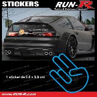 Adhesifs & Stickers Auto Sticker JDM 10 cm bleu vif Japan Domestic Market compatible avec Honda Nissan Toyota Subaru Mazda - Run-R