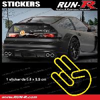 Adhesifs & Stickers Auto Sticker JDM 10 cm jaune Japan Domestic Market compatible avec Honda Nissan Toyota Subaru Mazda - Run-R