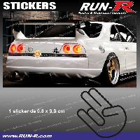 Adhesifs & Stickers Auto Sticker JDM 10 cm noir Japan Domestic Market compatible avec Honda Nissan Toyota Subaru Mazda - Run-R