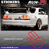 Adhesifs & Stickers Auto Sticker JDM 10 cm rouge Japan Domestic Market compatible avec Honda Nissan Toyota Subaru Mazda - Run-R