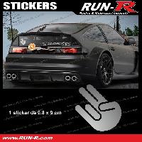 Adhesifs & Stickers Auto Sticker JDM 9 cm argent Japan Domestic Market compatible avec Honda Nissan Toyota Subaru Mazda - Run-R