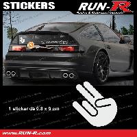 Adhesifs & Stickers Auto Sticker JDM 9 cm blanc Japan Domestic Market compatible avec Honda Nissan Toyota Subaru Mazda - Run-R