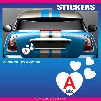 Adhesifs & Stickers Auto Sticker jeune conducteur COEUR LOVE - Run-R