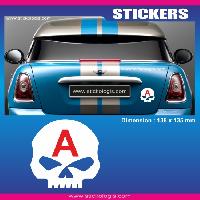 Adhesifs & Stickers Auto Sticker jeune conducteur TETE DE MORT HARLEY - Run-R