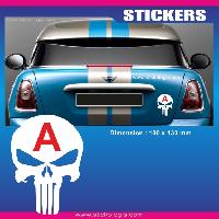 Adhesifs & Stickers Auto Sticker jeune conducteur TETE DE MORT PUNISHER - Run-R