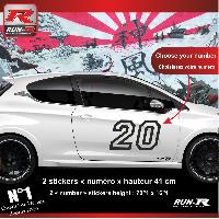 Adhesifs & Stickers Auto Sticker numero de course Run-R 00BRN noir 41cm - Run-R