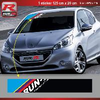 Adhesifs & Stickers Auto Sticker pare-soleil Run-R 00BQ PS Color 125x20cm compatible avec Peugeot - Run-R