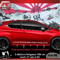 Adhesifs & Stickers Auto Sticker personnalise pour bas de caisse 00BWA Argent - Run-R