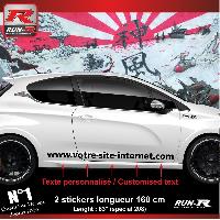 Adhesifs & Stickers Auto Sticker personnalise pour bas de caisse 00BWN Noir - Run-R