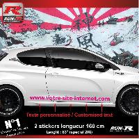 Adhesifs & Stickers Auto Sticker personnalise pour bas de caisse 00BWZ Rose - Run-R