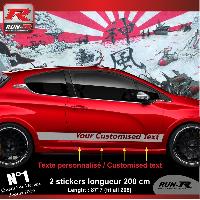 Adhesifs & Stickers Auto Sticker personnalise pour bas de caisse 00BXA Argent - Run-R