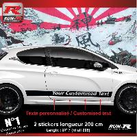 Adhesifs & Stickers Auto Sticker personnalise pour bas de caisse 00BXN Noir - Run-R