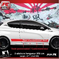 Adhesifs & Stickers Auto Sticker personnalise pour bas de caisse 00BXR Rouge - Run-R