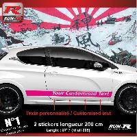 Adhesifs & Stickers Auto Sticker personnalise pour bas de caisse 00BXZ Rose - Run-R