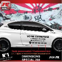 Adhesifs & Stickers Auto Sticker publicitaire personnalise pour cote 00BZN noir - Run-R