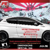 Adhesifs & Stickers Auto Sticker publicitaire personnalise pour cote 00BZR rouge - Run-R