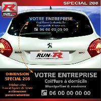 Adhesifs & Stickers Auto Sticker publicitaire personnalise pour vitre arriere 00BYA Argent - Run-R