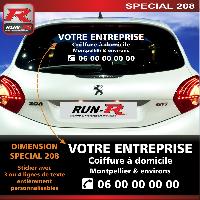 Adhesifs & Stickers Auto Sticker publicitaire personnalise pour vitre arriere 00BYB Blanc - Run-R