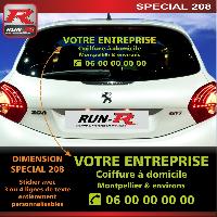 Adhesifs & Stickers Auto Sticker publicitaire personnalise pour vitre arriere 00BYV Vert - Run-R