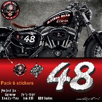 Adhesifs & Stickers Auto Stickers DD11 Harley Davidson Sportster 48 BLANC - Run-R