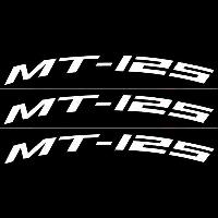 Adhesifs & Stickers Auto Stickers de jantes LY80 Yamaha MT-125 blanc rouge - pack compatible avec 2 roues - Run-R